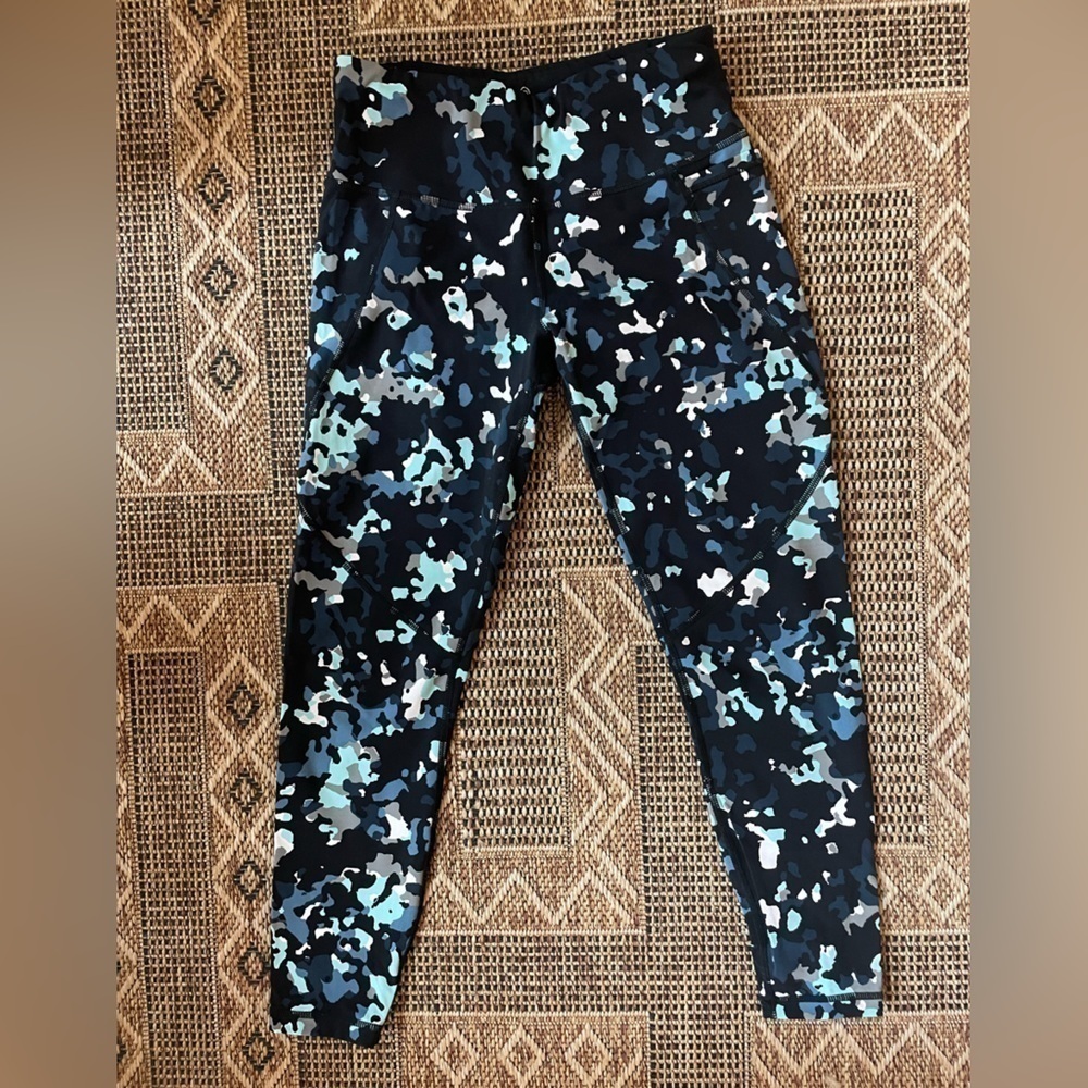 SWEATY BETTY The Power 7/8 Blue Lagoon Camo Workout Legging Size XS - Picture 3 of 6